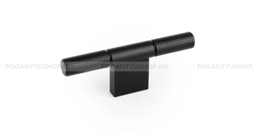 VIEFE Gomb fogantyú POINT - 1 furatos - Fekete szálcsiszolt - Alumínium - Színes fém gombfogantyú, bútorgomb