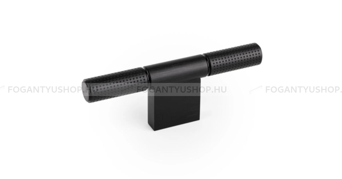 VIEFE Gomb fogantyú - POINT - 1 furatos - Fekete szálcsiszolt SatCrnE - ABS műanyag - Színes fém gombfogantyú, bútorgomb