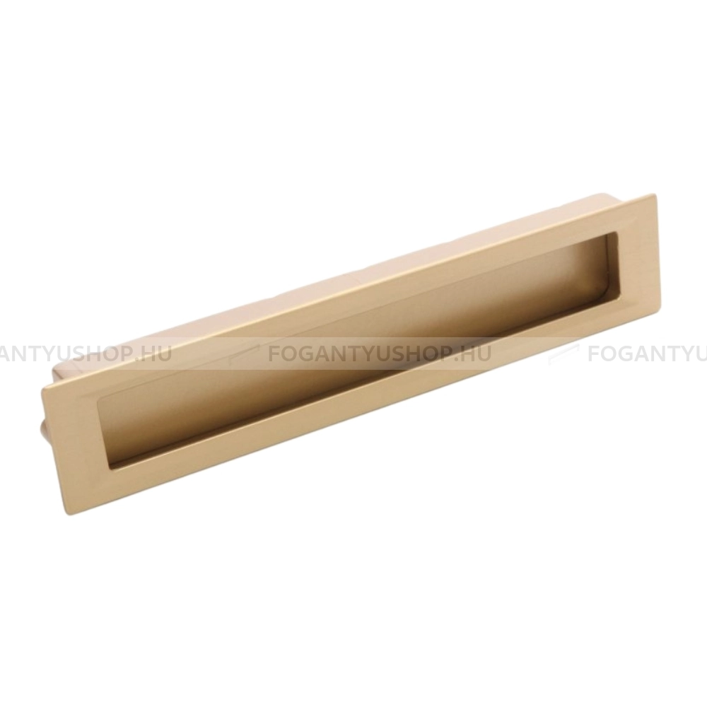 RUJZ DESIGN Fogantyú - 192 u11.003 - furattáv 192 mm - Szálcsiszolt bronz arany SatBronzE - Alumínium - Bútorajtó felületébe marható, süllyeszthető színes fém fogantyú