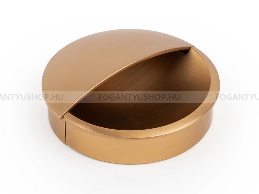 VIEFE Bútorfogantyú - LIDD 48 - furattáv 48 mm - Csiszolt pezsgő Z618 - Zamak fém ötvözet - Bútorajtó felületébe marható, süllyeszthető színes fém fogantyú