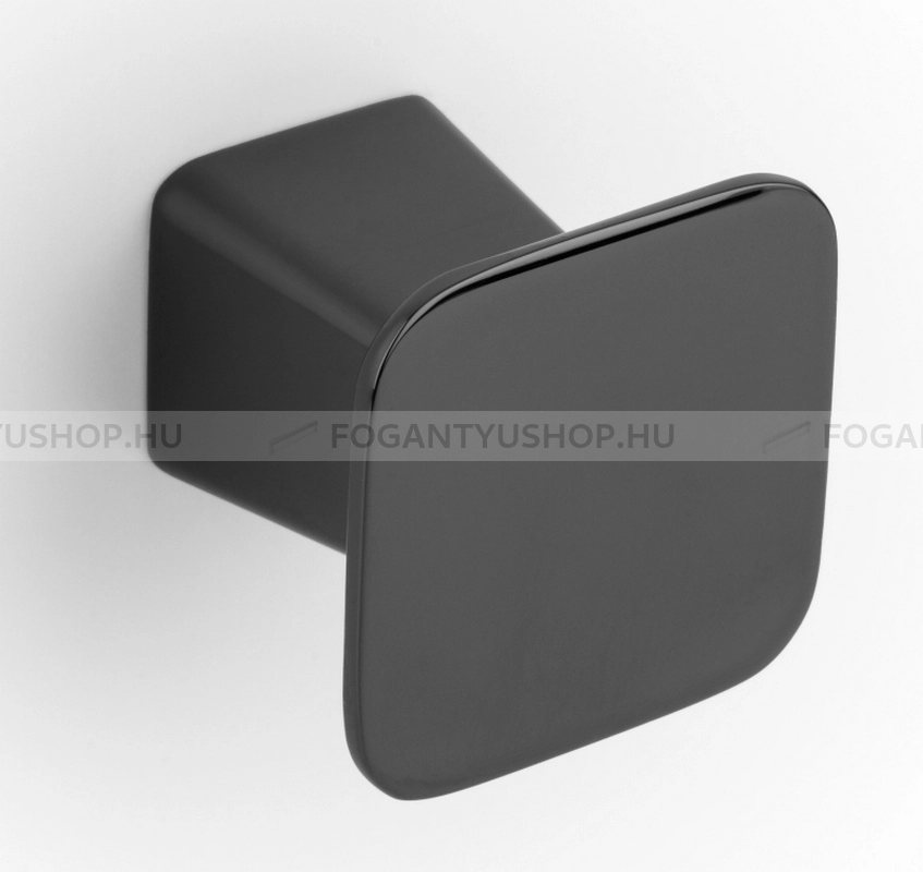 VIEFE Bútorgomb - PRISM - 1 furatos - Fekete titán Z33 - Zamak fém ötvözet - Színes fém gombfogantyú, bútorgomb