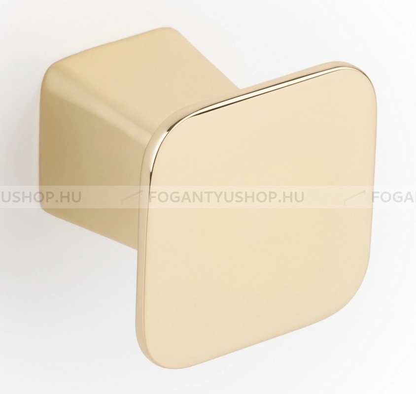 VIEFE Gomb fogantyú - PRISM - 1 furatos - Fényes sárgaréz Z07 - Zamak fém ötvözet - Színes fém gombfogantyú, bútorgomb