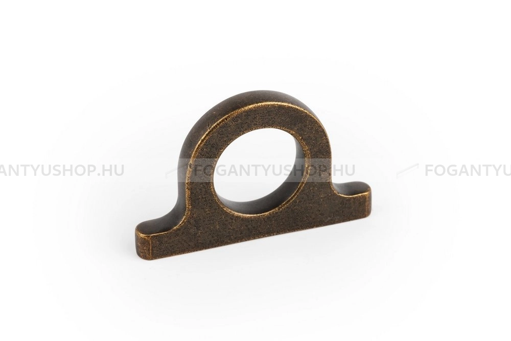VIEFE Gombfogantyú - OMEGA 32 - furattáv 32 mm - Rusztikus sárgaréz Z623 - Zamak fém ötvözet - Antikolt, vintage fém gombfogantyú (szögletes, kerek)