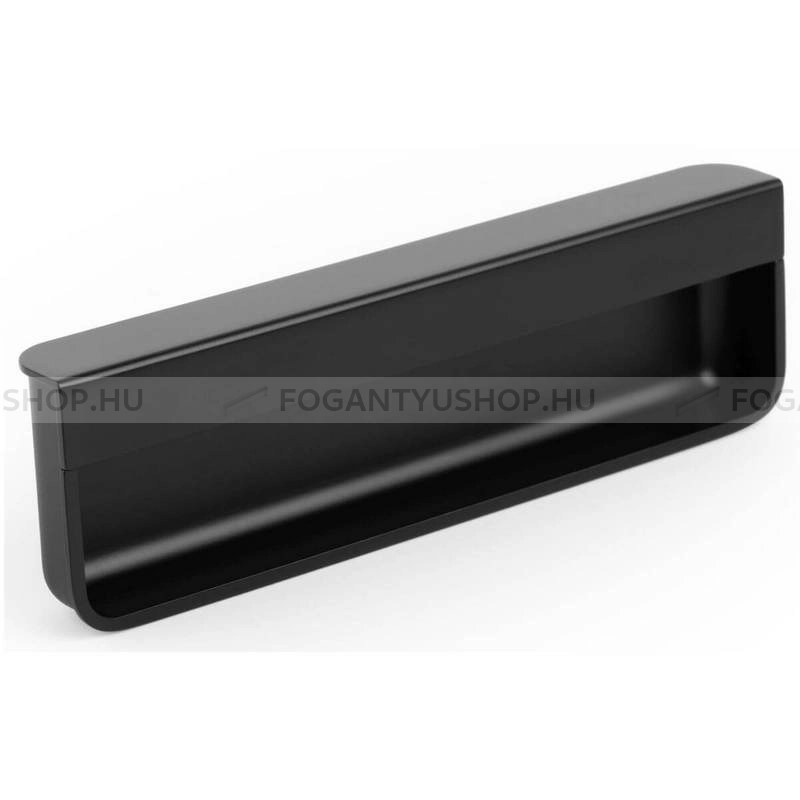 VIEFE Bútorfogantyú - MOULE 128 Festett - furattáv 128 mm - Matt fekete ZM2 - Zamak fém ötvözet - Bútorajtó élébe marható, süllyeszthető színes fém fogantyú