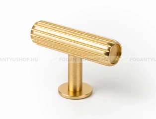 VIEFE Gomb fogantyú Gomb fogantyú RILLE MINI T - 1 furatos - Szálcsiszolt sárgaréz II. - Alumínium - Színes fém gombfoga - 1 furatos -  - Alumínium