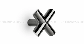 VIEFE Fogas Fogas EQUIS - 1 furatos - Fekete magasfényű - Zamak fém ötvözet - Egy akasztós fogas - 1 furatos -  - Zamak fém ötvözet