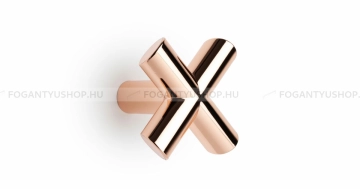 VIEFE Fogas Fogas EQUIS - 1 furatos - Fényes vörösréz - Zamak fém ötvözet - Egy akasztós fogas - 1 furatos -  - Zamak fém ötvözet