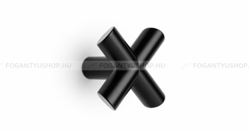 VIEFE Fogas Fogas EQUIS - 1 furatos - Festett fekete - Zamak fém ötvözet - Egy akasztós fogas - 1 furatos -  - Zamak fém ötvözet