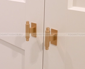 VIEFE Gomb fogantyú Gomb fogantyú ARPA PLATE T - 1 furatos - Szálcsiszolt sárgaréz II. - Alumínium - Színes fém gombfoga - 1 furatos -  - Alumínium