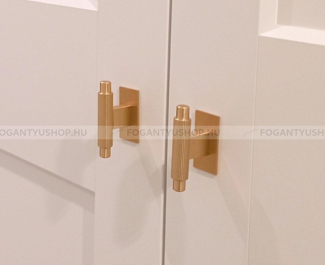 VIEFE Gombfogantyú - ARPA PLATE II. - 1 furatos - Sötét sárgaréz L291 - ABS műanyag - Színes fém gombfogantyú, bútorgomb
