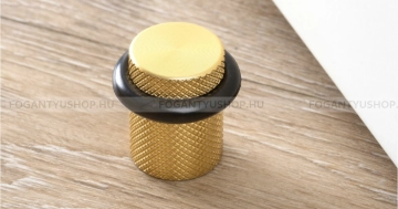 VIEFE Ajtóütköző, ajtóstop GRAF - 1 furatos - Szálcsiszolt sárgaréz II. - Alumínium - Ajtóütköző, ajtókitámasztó (padlóra tehető, padlóra, falra, ajtóra szerelhető)