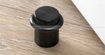 VIEFE Ajtóütköző, ajtóstop Ajtóütköző, ajtóstop GRAF - 1 furatos - Fekete szálcsiszolt - Alumínium - Ajtóütköző, ajtókitámasztó - 1 furatos - Fekete szálcsiszolt - Alumínium