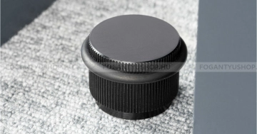 VIEFE Ajtóütköző, ajtóstop Ajtóütköző, ajtóstop ARPA - 1 furatos - Fekete szálcsiszolt - Alumínium - Ajtóütköző, ajtókitámasztó - 1 furatos -  - Alumínium