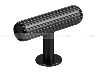 VIEFE Gomb fogantyú Gomb fogantyú RILLE - 1 furatos - Fekete szálcsiszolt - Alumínium - Színes fém gombfogantyú, bútorgo - 1 furatos -  - Alumínium