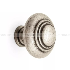 GIUSTI Gomb fogantyú - 1 furatos - WPO2031-3000E8 - Antik ezüst - Zamak fém ötvözet