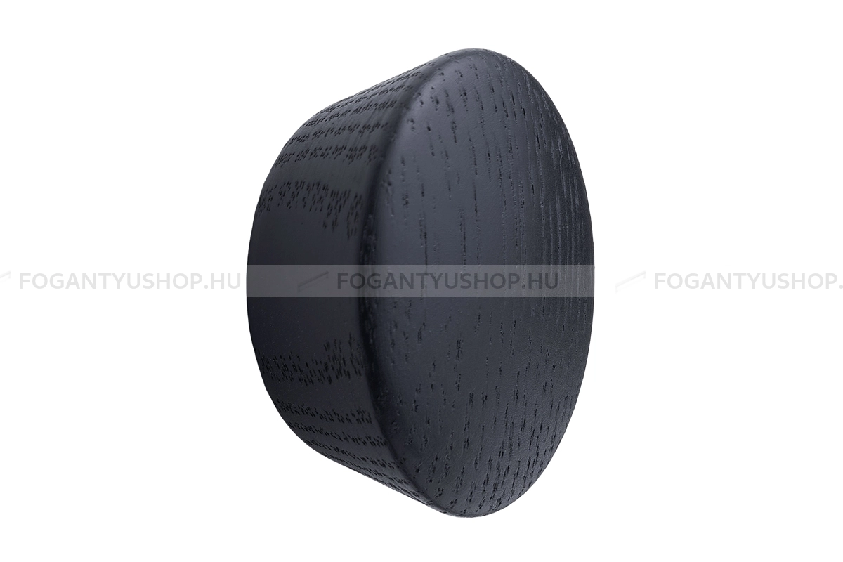 FURNIPART Bútorfogantyú - BERET Feketére pácolt tölgyfa - 1 furatos - Feketére pácolt tölgyfa  - Gumi - Fa bútorfogantyú