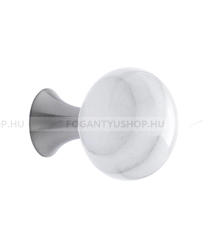 FURNIPART Fogantyú - BEAD márvány Márvány - Fehér szürke márvány  - Márvány, Márvány - Márvány anyagból készült bútorfogantyúk