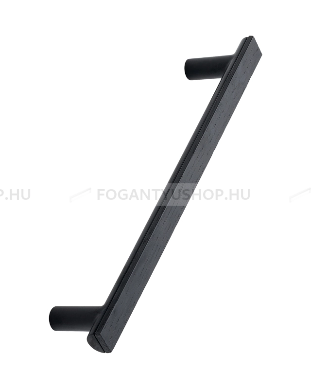 FURNIPART Bútor fogantyú - BIS 160 Wengefa - furattáv 160 mm - Wengefa hrast wenge - Zamak fém ötvözet, Gumi - Fa bútorfogantyú