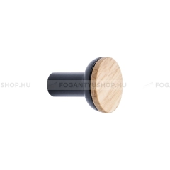 FURNIPART Gomfogantyú BIS - 1 furatos - Tölgyfa - Fekete - Zamak fém ötvözet - Fa - Fa bútorfogantyú
