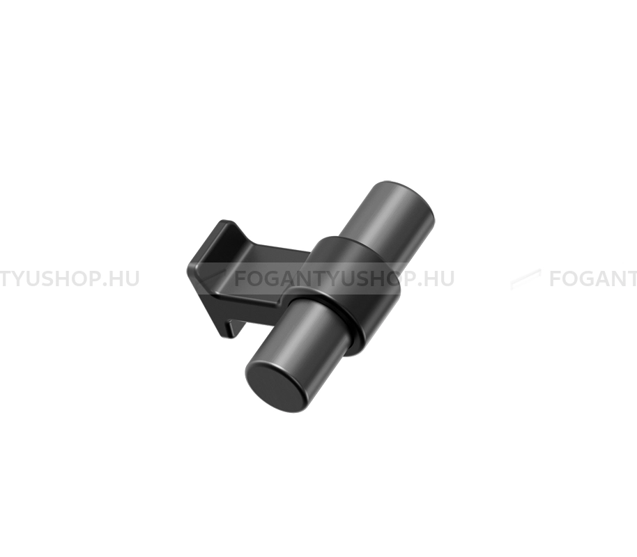 FURNIPART Bútorgomb - BOND Festett - 1 furatos - Matt fekete 99 + Fekete metál 74 - ABS műanyag - Színes fém gombfogantyú, bútorgomb