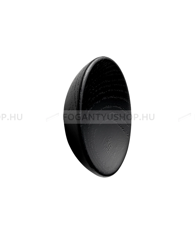 FURNIPART Bútor fogantyú - BOWL Feketére pácolt kőrisfa - 1 furatos - Feketére pácolt kőrisfa  - Gumi - Fa bútorfogantyú
