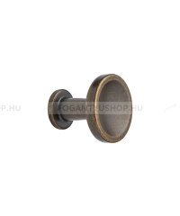 FURNIPART Gomb fogantyú CHATEAU - 1 furatos - Sötét antik barna - Zamak fém ötvözet - Antikolt, vintage fém gombfogantyú (szögletes, kerek)