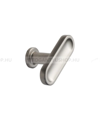 FURNIPART Bútorgomb  CHATEAU T - 1 furatos - Szálcsiszolt inox - Zamak fém ötvözet - Egy méretben gyártott színes fém bútorfogantyú