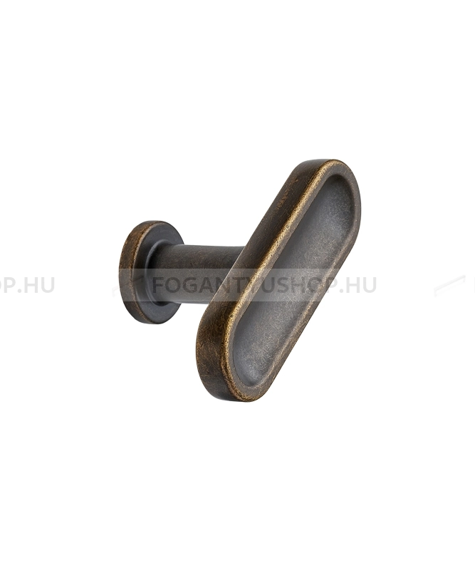 FURNIPART Fogantyú - CHATEAU - 1 furatos - Sötét antik barna  - Zamak fém ötvözet - Egy méretben gyártott színes fém bútorfogantyú