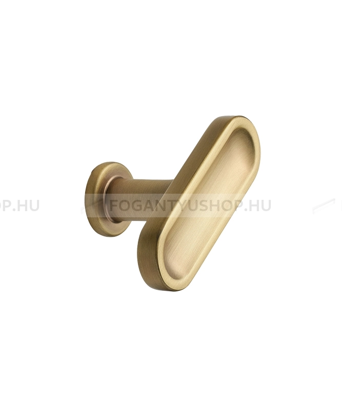 FURNIPART Bútor fogantyú - CHATEAU - 1 furatos - Szálcsiszolt bronz arany SatBronzE - Zamak fém ötvözet - Egy méretben gyártott színes fém bútorfogantyú