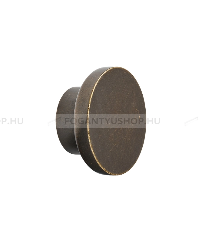 FURNIPART Bútorgomb - CIRCLE - 1 furatos - Antik barna 23 - Zamak fém ötvözet - Színes fém gombfogantyú, bútorgomb