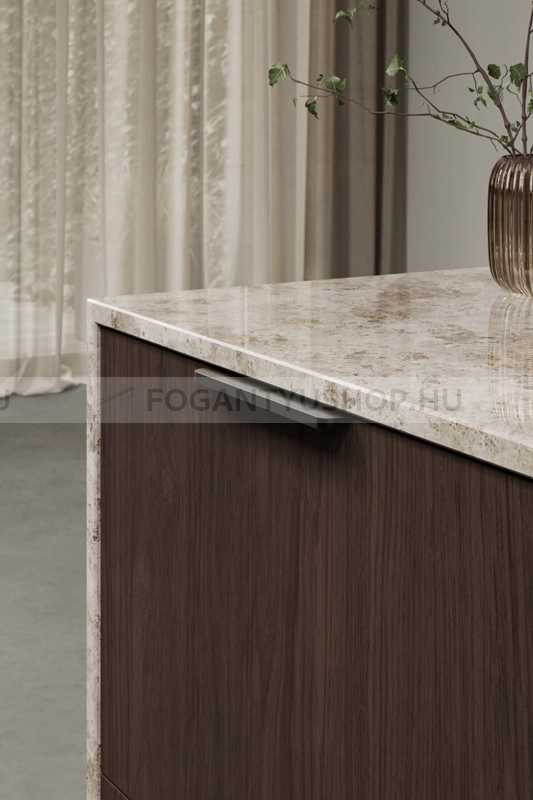 FURNIPART Bútor fogantyú - COMET - Matt bronz  - ABS műanyag - Bútorajtó élére ültethető színes fém fogantyú