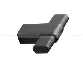 FURNIPART Bútorgomb CROSSING - 1 furatos - Festett fekete - Feketére pácolt tölgyfa - Zamak fém ötvözet - Fa - Fával kombinált fém bútorfogantyú