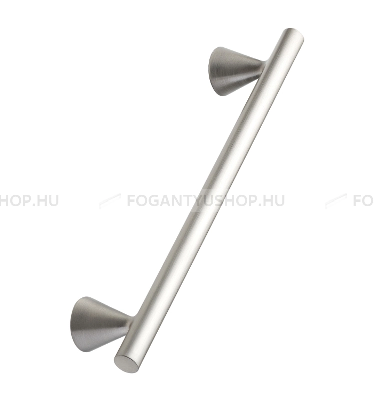 FURNIPART Fogantyú - DELTA 160 - furattáv 160 mm - Szálcsiszolt inox  - Zamak fém ötvözet - Egy méretben gyártott színes fém bútorfogantyú