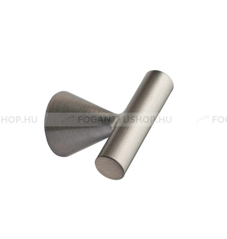 FURNIPART Gombfogantyú - GombGomb DELTA - 1 furatos - Szálcsiszolt inox  - Zamak fém ötvözet - Színes fém gombfogantyú, bútorgomb