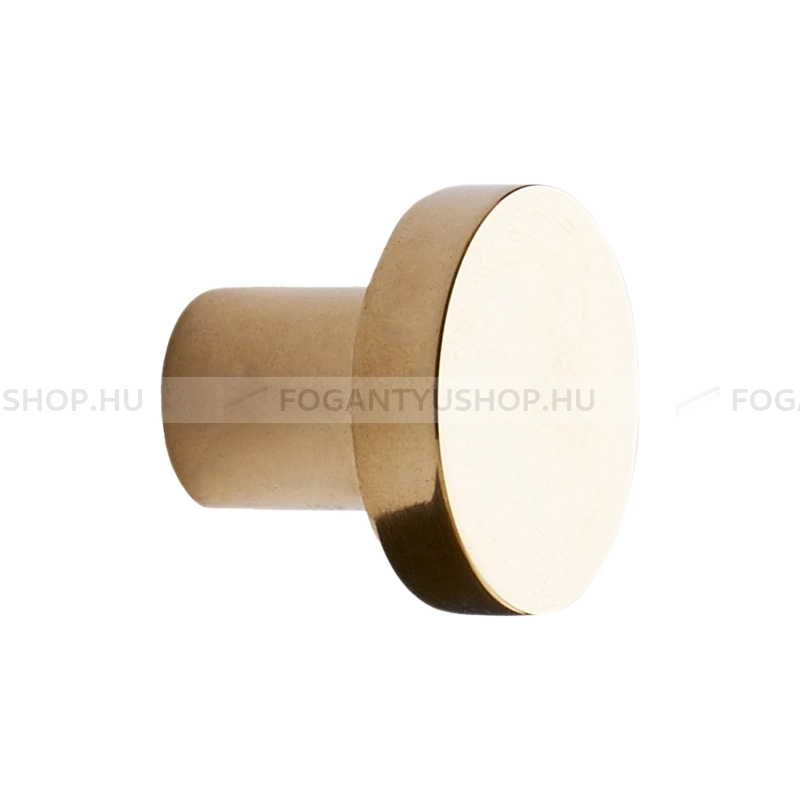 FURNIPART Bútorgomb - GombGomb DOT 15 - 1 furatos - Polírozott sárgaréz 15 - Zamak fém ötvözet - Színes fém gombfogantyú, bútorgomb