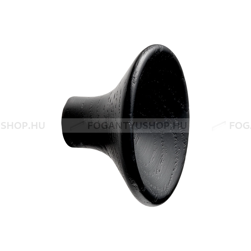 FURNIPART Fogantyú - GRAPE Feketére pácolt kőrisfa - 1 furatos - Feketére pácolt kőrisfa  - Gumi - Fa bútorfogantyú