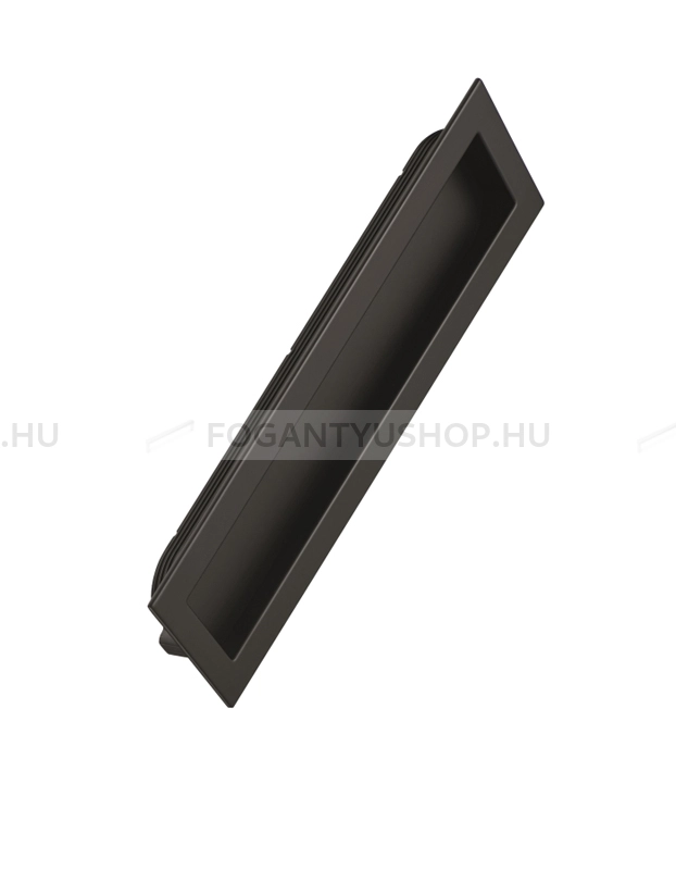 FURNIPART Bútor fogantyú - INN 160 - furattáv 160 mm - Fekete - Zamak fém ötvözet - Bútorajtó élébe marható, süllyeszthető fém fogantyú