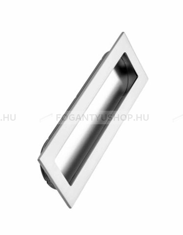 FURNIPART Fogantyú - INN - 1 furatos - Ezüst inox (szálcsiszolt) SNiL - Zamak fém ötvözet - Bútorajtó felületébe marható, süllyeszthető fém fogantyú
