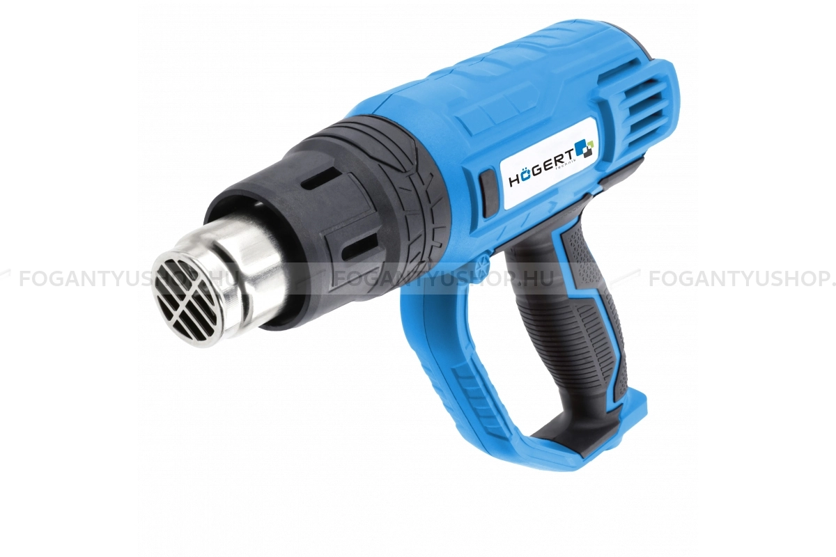 HÖGERT HT2C550 Hőlégfúvó pisztoly 2000W Két fokozat max. 600°C 4db cserélhető fúvóka - Ragasztó pisztoly, kinyomó pisztoly, purhab pisztoly