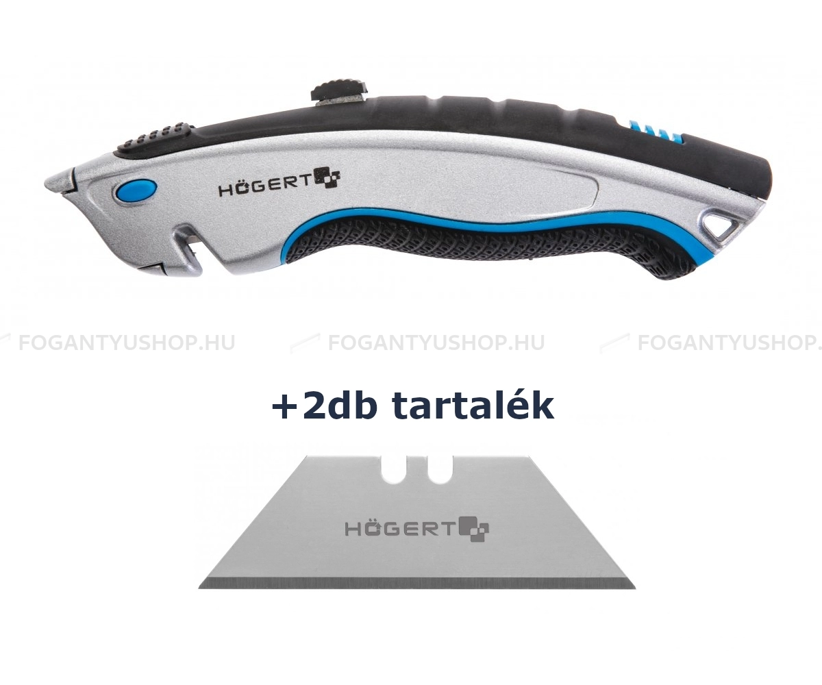 HÖGERT HT4C622 Barkács szike tapétavágó kés Cserélhető trapéz pengével 19 - Műanyag - Szikék, tapétavágók, kések, sniccerek