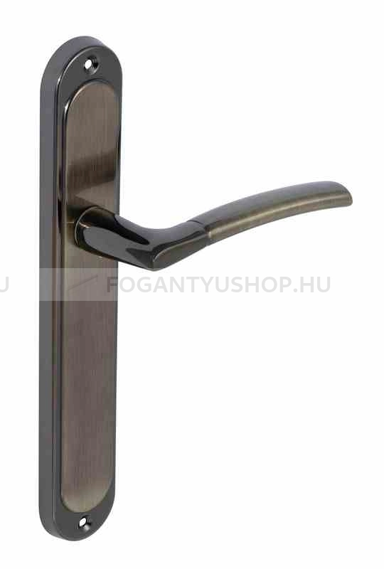 BUSSARE FINO beltéri ajtókilincs hosszúcímes (zárlyukasztás nélküli) - Grafit, Súrolt bronz - Alumínium - Modern hosszúcímes kilincs