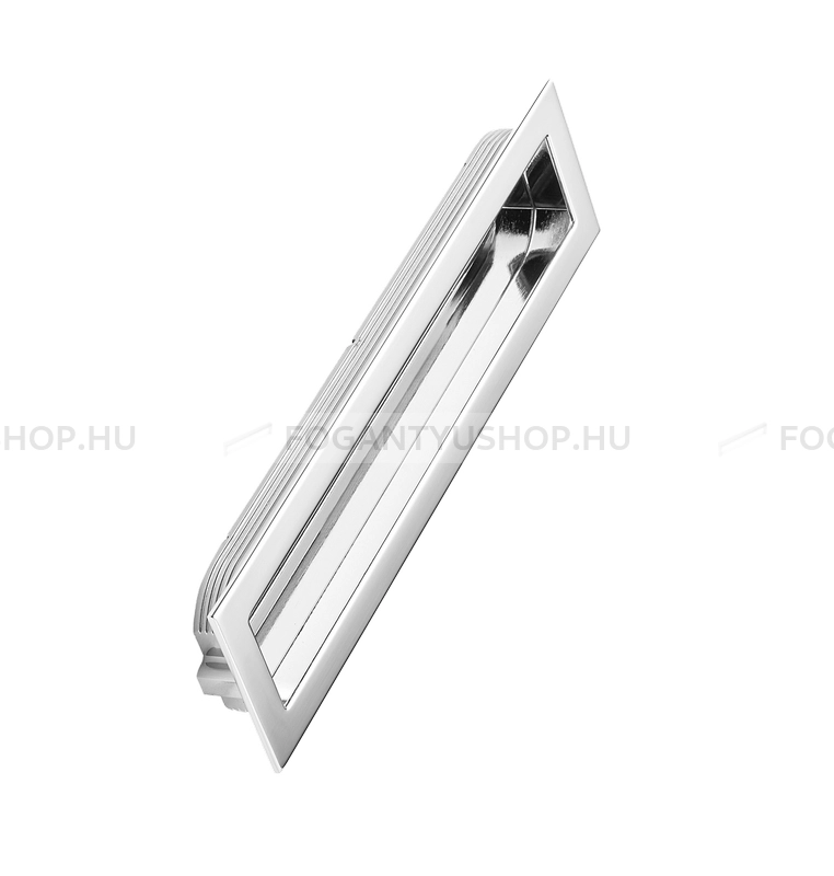 FURNIPART Bútor fogantyú - INN 50 x 202 Cr Cr Cr - 1 furatos - Fényes króm Cr - Zamak fém ötvözet - Bútorajtó felületébe marható, süllyeszthető fém fogantyú