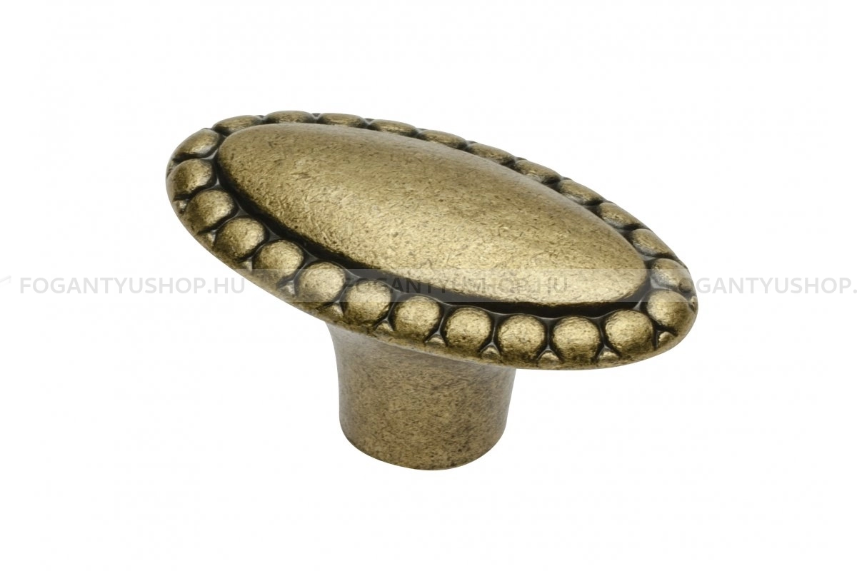 GTV Gombfogantyú - GZ WP1148 04 - 1 furatos - Antik bronz 04 - Zamak fém ötvözet - Antikolt, vintage fém gombfogantyú (szögletes, kerek)