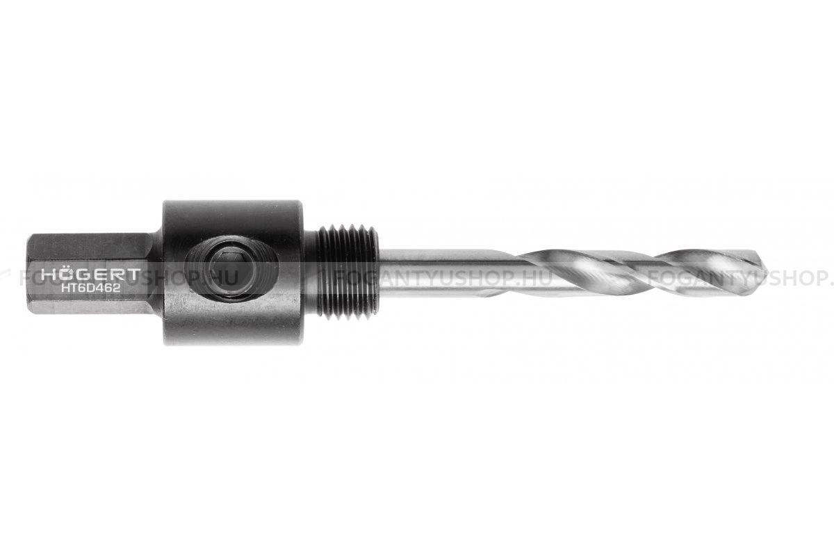 HÖGERT HT6D462 Adapter fúrószárral bimetál lyukfűrészhez 14-30 Hatszögletű 7/16 col HSS - SDS fúró és véső szárak, fa-fém fúrószárak