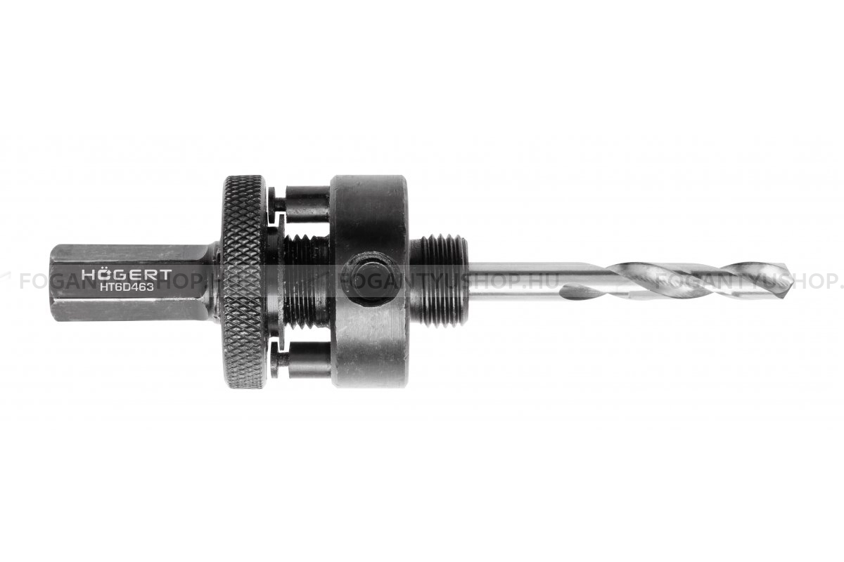 HÖGERT HT6D463 Adapter fúrószárral bimetál lyukfűrészhez 32-152 Hatszögletű 7/16 col HSS - SDS fúró és véső szárak, fa-fém fúrószárak