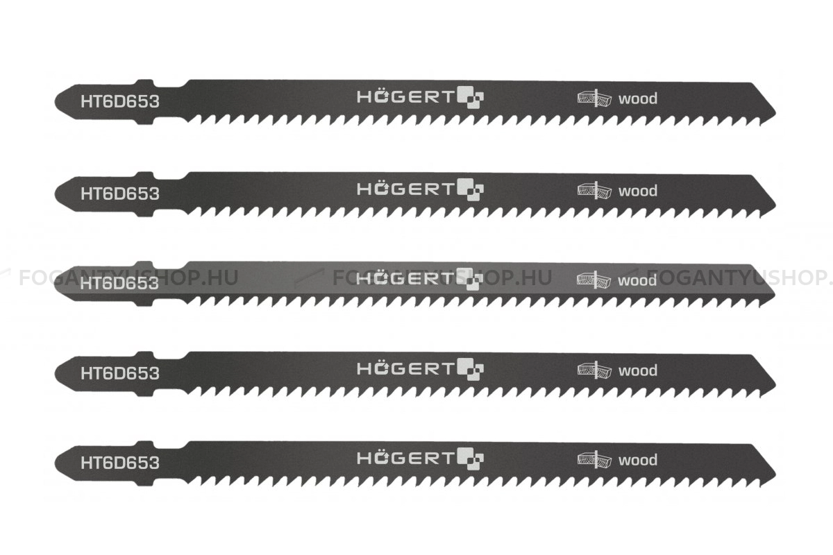 HÖGERT HT6D653 5db-os Szúrófűrészlap dekopír fűrészlap fához 126 9 TPI - Kézifűrészek, dekopír fűrész lapok