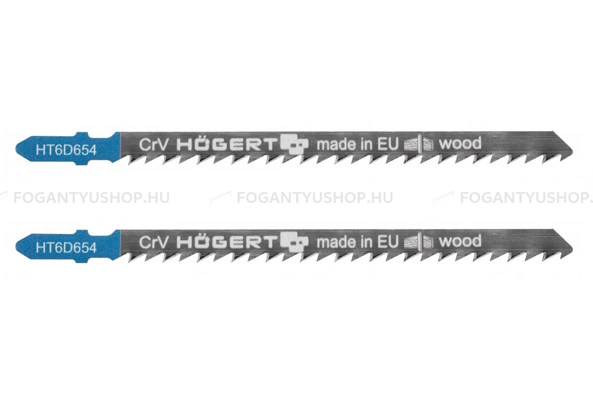 HÖGERT HT6D654-2 Szúrófűrészlap dekopír fűrészlap fához 2db-os 132 6 TPI CrV - Kézifűrészek, dekopír fűrész lapok
