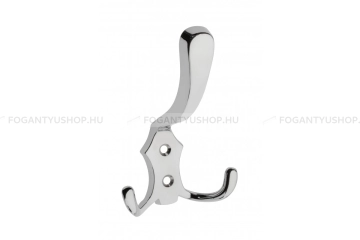 GTV Fogas Fogas dupla akasztós, szemből szerelhető - 20 mm - Fényes króm - Zamak fém ötvözet - Kombinált, kala - 20 mm -  - Zamak fém ötvözet