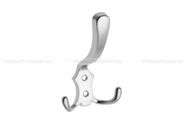 GTV Fogas dupla akasztós, szemből szerelhető - 20 mm -  - Zamak fém ötvözet