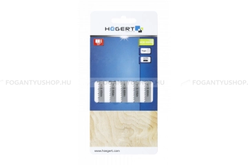 HÖGERT HT6D666 5db-os Szúrófűrészlap, dekopír fűrészlap fához, tiszta vágáshoz - 100 mm, 10 TPI - HCS acél